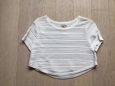 torn by ronny kobo white Cream set Small Crop Top Knit Alexander McQueen