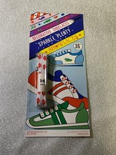 Vintage Pair Sparkle Metallic Decorative LIPS KISS Shoelaces 36" Kids Laces