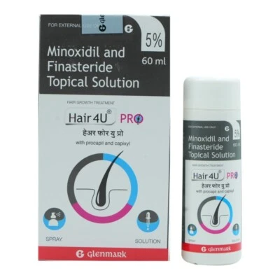 GLENMARK Cheveux 4U 5 % - solution topique 60 ml livraison gratuite