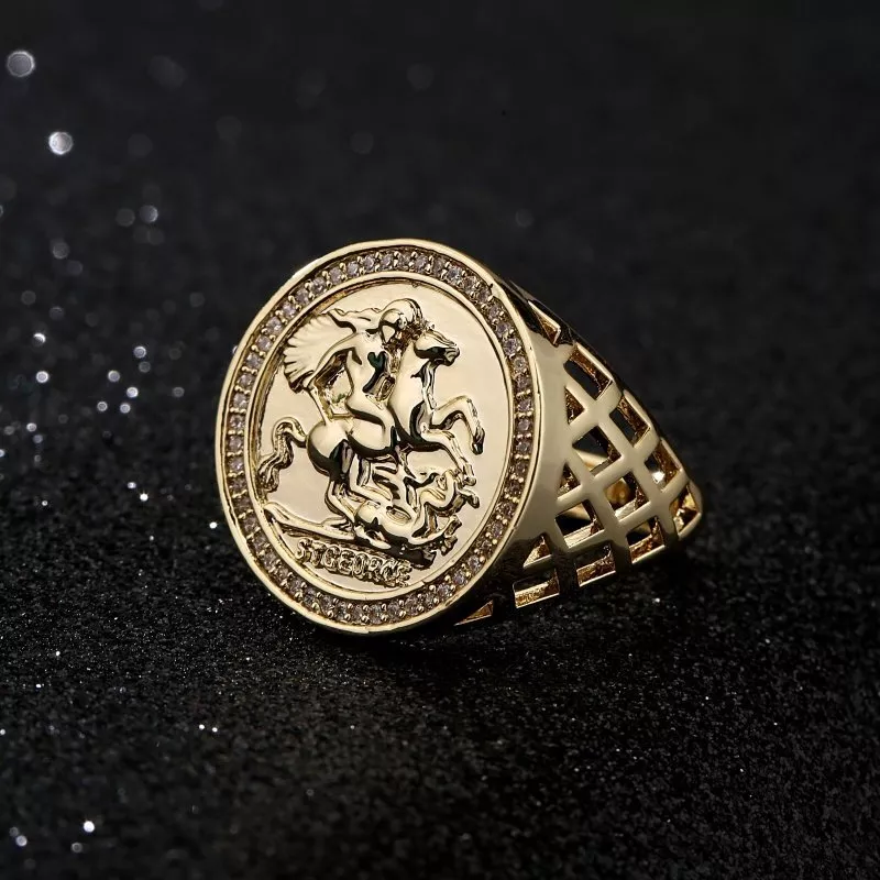 Men's hand carved large oval signet ring | RUUSK jewellery