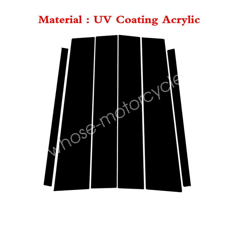 For Nissan Titan Crew Cab 2004-2015 6pcs Pillar Posts Door Window Trim Cover - Image 2 of 4