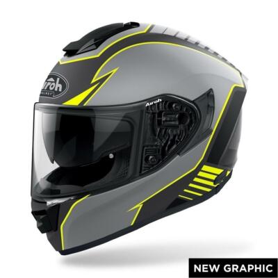 Airoh St 501 Full Face Motorcycle Helmet Yellow Matte Size L