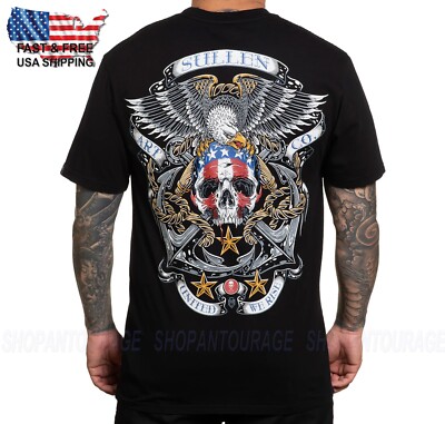 Sullen Men's The Solids Premium Short Sleeve T-Shirt - Heavyweight Cotton Tee In White (Size 5XL)