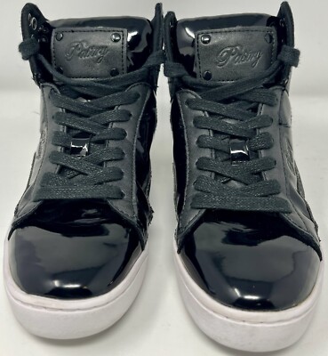 Pastry Black Pop-Tart Glitter High Top Athletic Dance Sneakers