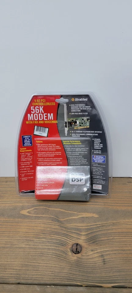 Stratitec IC56A V.90 & V.92 PCI Controllerless 56K Modem w/ Fax & Voicemail DSP - Image 2 of 2