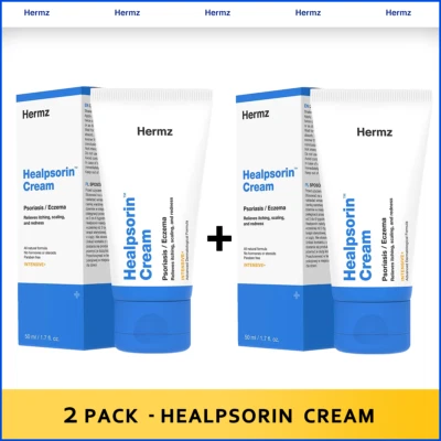 DERMZ LABORATORIES 2 pack - Hermz Healpsorin Cream 50ml for Psoriasis, Eczema, Rosacea and Dermatit