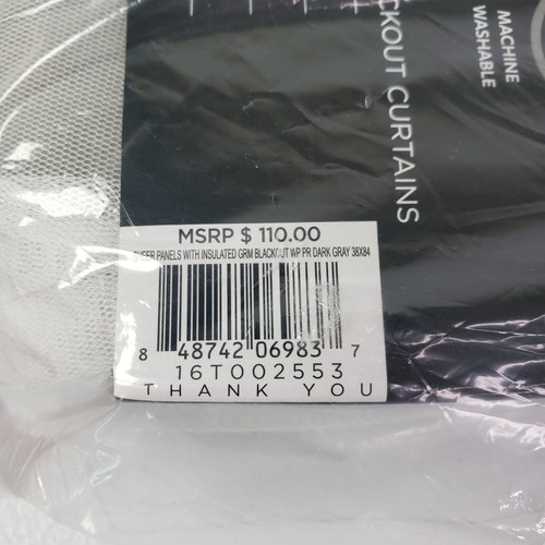 NEW $110 Lush Décor Solid and Sheer Curtain Set Layered 38 x 84 Blackout - Picture 8 of 9