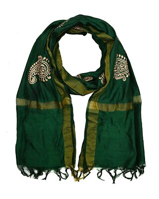 shawl for dark green dress Fortuna - Silk Scarf/Shawl for Women