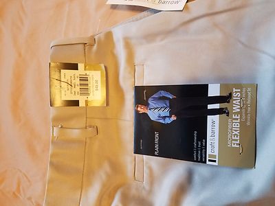 Nwt HERREN Hose Croft & Barrow Mikrofaser Flexibel WAIST-W34 L29-PUTTY