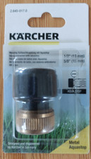 Kärcher Messing Schlauchkupplung mit Aqua Stop  2.645-017.0, 1/2" u. 5/8"