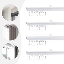 Curtain Track w/ Hooks 9ft-12ft Aluminium Ceiling Mount Curtain Tracks Scalable