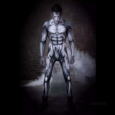 One-piece Bodysuit Silver Surfer Cosplay Costume Jumpsuit Halloween Outfits Men