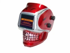 Red Skull face Welding Helmet Weld Mask Solar Auto-Darkening mig arc tig 