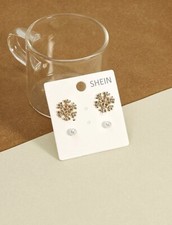 Christmas Snowflake Stud Earrings Fashion Jewelry Christmas Xmas Jewelry 2 Pairs