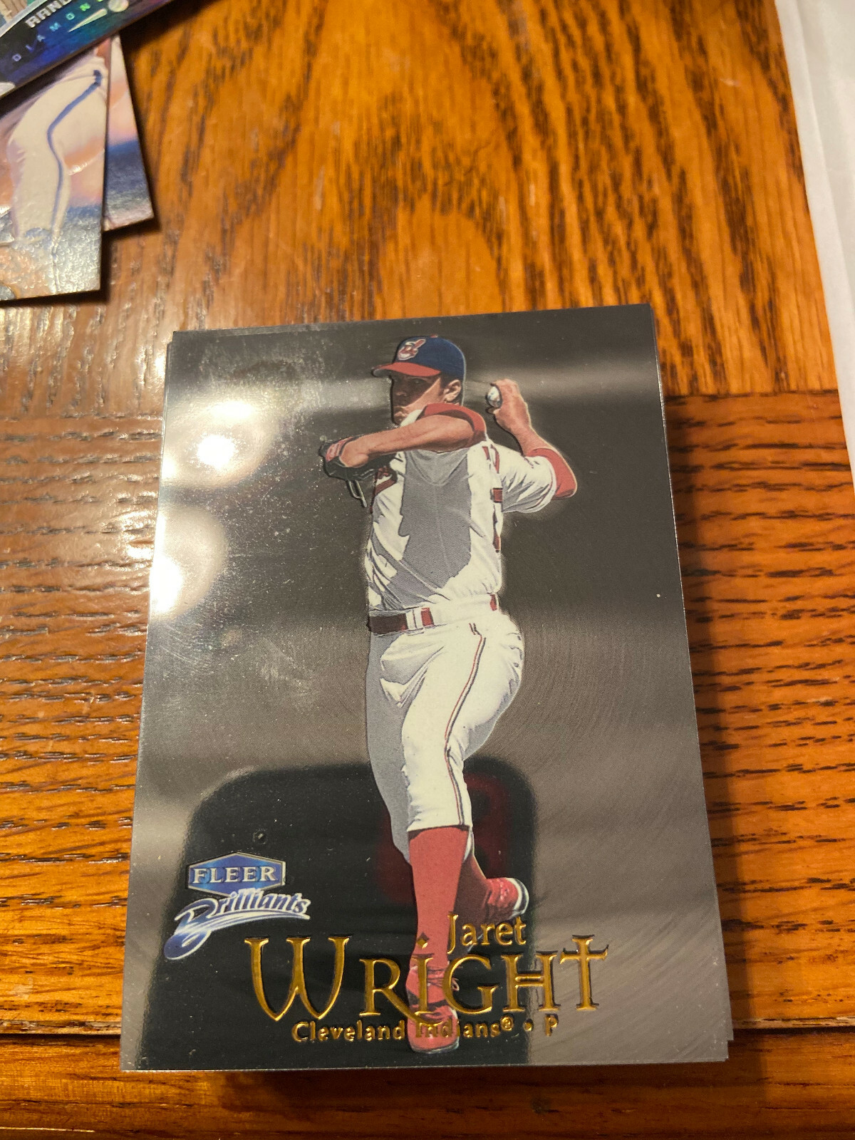 1999 Fleer Brilliants Blue Cleveland Indians Baseball Card #14 Jaret Wright