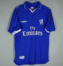 CHELSEA LONDON 2001 2003 HOME FOOTBALL SHIRT TRIKOT UMBRO GRÖSSE S
