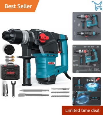 Heavy Duty Rotary Hammer Drill 1-1/4 In SDS-Plus 12.5 Amp Vibration Control