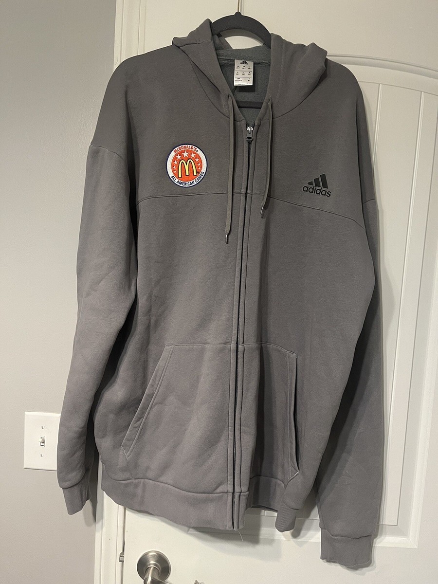 Adidas Gray Zip Front Hoodie 2xlt McDonald's All American Games | eBay
