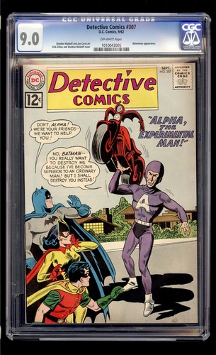 Detective Comics #307 1962 CGC 9.0 VF/NM OW High Definition Scans**