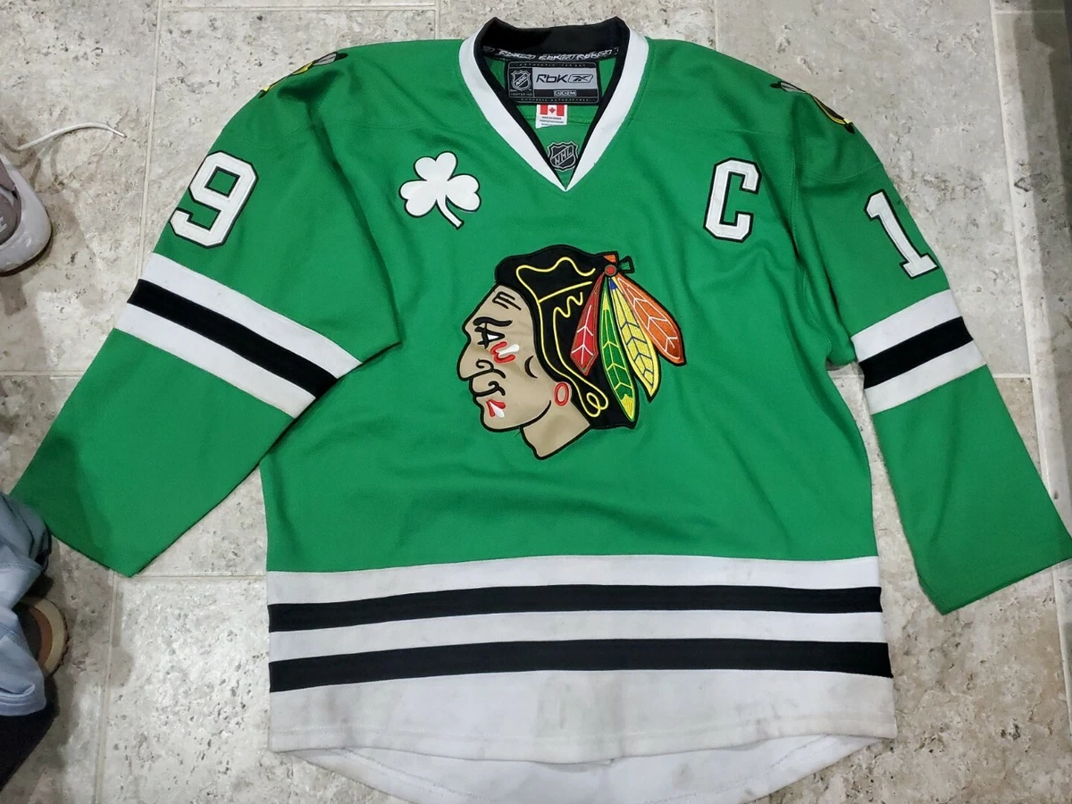 Reebok Jonathan Toews Chicago Blackhawks St. Patricks Day Edge