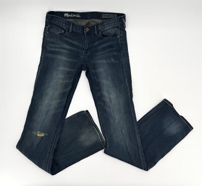 Madewell Jeans Womens 28 Blue Bootlegger Boot Leg Distressed  Flare Low rise