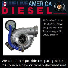 Fits Deutz Engine 5304-970-0242n 04515428 New Borg Warner K04 Turbocharger