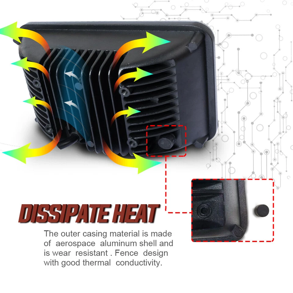 Faros LED altos/bajo DRL para Cadillac Fleetwood/DeVille 1975-1986 4 piezas 4x6" pulgadas Foto 2 de 4