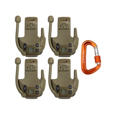 Walker's Razor 22 Channel 3 Pack Walkie Talkie Attachment and Carabiner Bundle