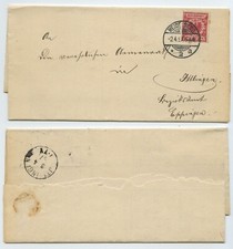 115560 - Mi.No. 47-folded cover-Heidelberg 2.4.1897 to Ittlingen