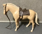 Vtg. 1968 Marx Toy Johnny West Poncho Pony Horse w/ Saddle, Blanket & Bridle