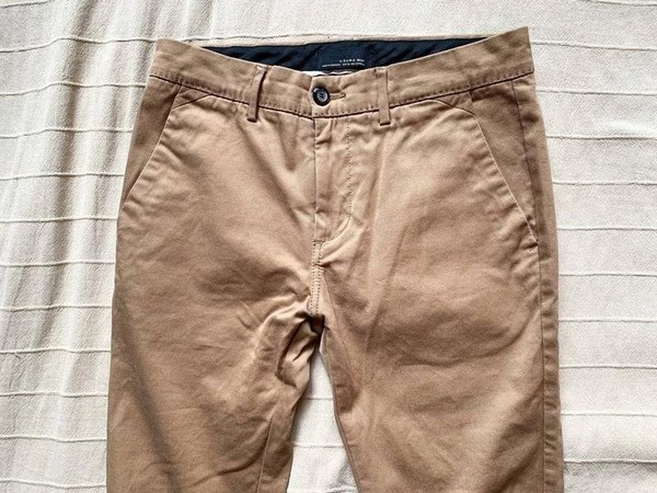 Men ZARA Trousers Brown Cotton 29 / S / 42