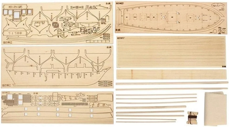 Modellbausatz Schiff Holzschiff DIY Segelschiff Boot Kinder Deko - Bild 3 von 4