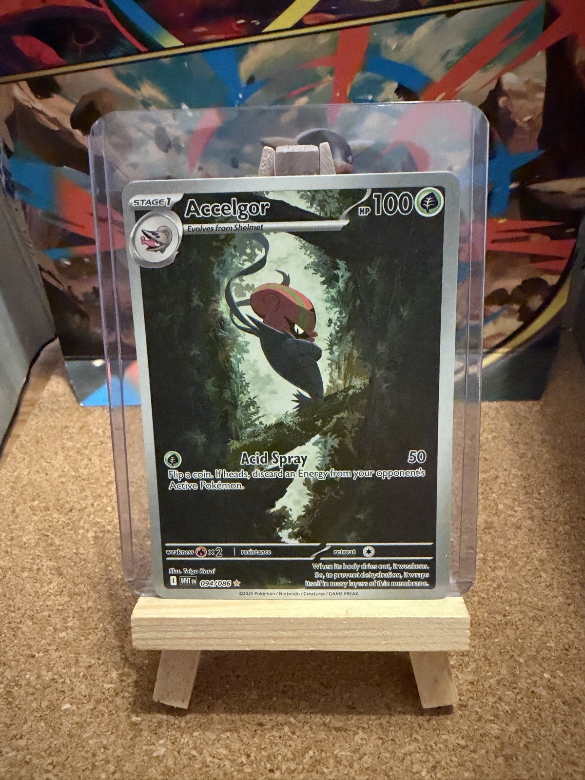 Accelgor 094/086 Holo Illustration White Flare Pokémon TCG Pack Fresh Mint