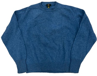 Vintage Club Room Pure Wool Shetland Blue 90s Sweater Men s Size 2XL Cottage