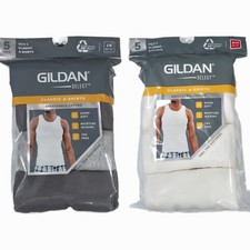 Gildan Select Men’s Classic A-Shirts Tank Tops 5 Pack Breathable Cotton S-XL
