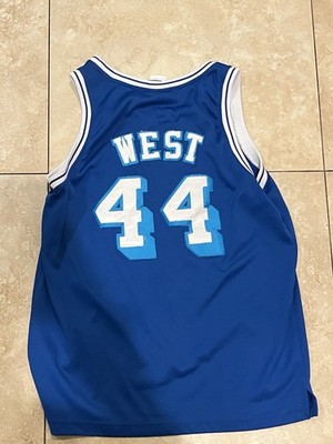 Hardwood Classics Los Angeles Lakers Jerry West #44 Blue Men's