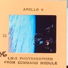 Apollo 9 LM-3 Lunar Module Earth Orbit NASA Space 35mm Slide Vintage Photo
