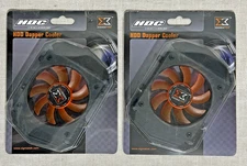 2  XIGMATEK HDC-D802 Aluminum Hard Drive Cooler Fans for Hard Drive Cage or Bay