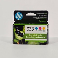 HP 933 Tri-Color Ink Cartridges - Cyan Magenta Yellow Choose EXP