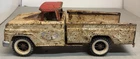Vintage 1960s Tonka Toys Fleetside Pick-up Truck White With Red Top