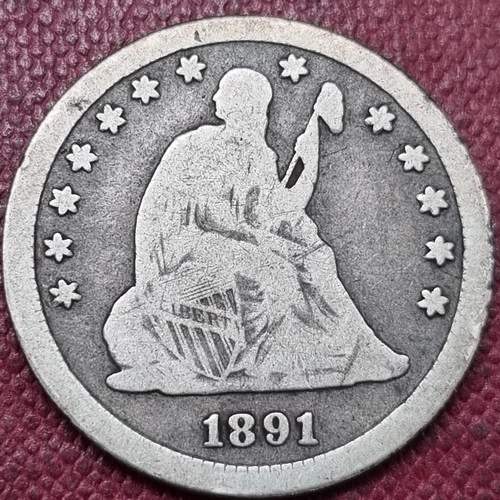 1891 S Seated Liberty Quarter 25c Better Grade #99559