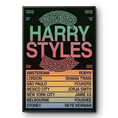 Harry Styles Together Together Tour 2026 Schedule Concert Poster Art