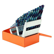 29KK15KnKut 29 Piece Steel Blue Jobber Length Drill Bit Set 1/16" - 1/2" by 64th