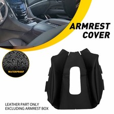 Fits Cadillac Escalade 15-20 Leather Center Console Lid Armrest Cover Skin Black