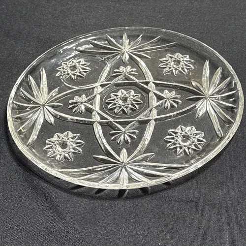 Vintage Anchor Hocking Prescut Star Of David 10" Snack Plate
