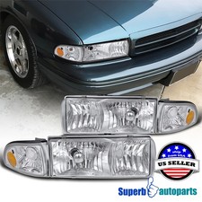 Fits 1994-1996 Chevy Impala Headlights Head Lamp W Corner Lights 91-96 Caprice Fits 1994-1996 Chevy Impala Headlights Head Lamp W Corner Lights 91-96 Caprice