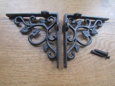 Rustic iron shelving Shelf Brackets Vintage Victorian scroll ornate scaffold