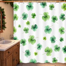 St Patricks Day Shower Curtain, Abstract 71"W x 71"L Pack of 1 Sage Gren