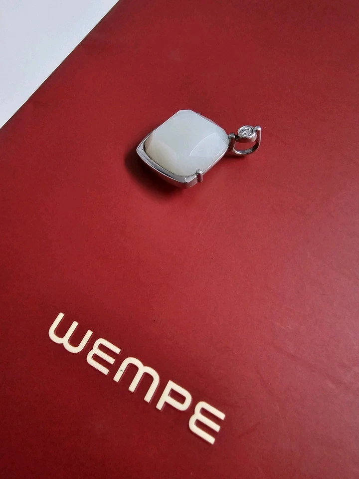 Wempe Anhänger Mondstein & Brillant - 750er Weißgold - Bild 2 von 4