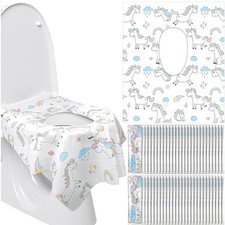 100 Pcs Unicorn Disposable Toilet Seat Covers for Kids